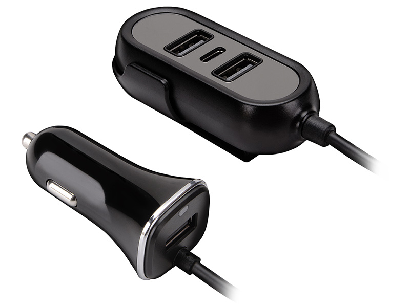 Car Charger TRACER 12-24V Multicharge 3xUSB 7,2A + PD 18W