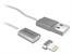 Magnetic cable TRACER USB 2.0 Iphone AM - lightning 1,0m silver