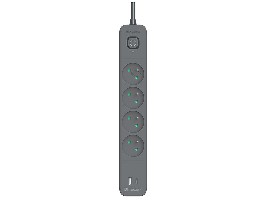 TRACER Power Line+ mobile ready surge protector power strip, 1.5 m (4 sockets + 1x USB A + 1x Type C, PD20W)