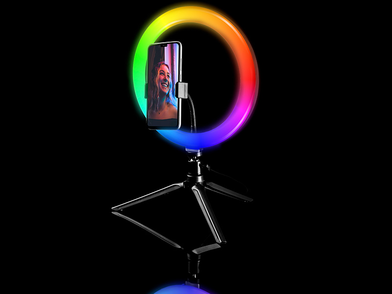 RGB RING Lamp TRACER  26cm with tripod